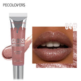 1 PC Shiny Water Lip Oil Lip Gloss Liquid Lipstick Jelly Tube Lip Glaze Moisturizing Shiny Intense Color Lips Beauty Makeup
