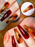 MIANEL 10ML Brown Amber Series Jelly Gel Nail Polish 2026 New Popular Ice Clear Caramel Nail Polish Black Nails 1-6pcs