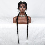 36" Twist Braided Wig | Lace Front | Natural Color | Clearance Sale