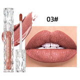 Diamond Shimmer Waterproof Lipgloss 10 Colors Liquid Lipstick Glitter Shiny Pearl Glaze Long Lasting Lip Tint Women Makeup