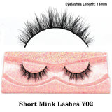 FOXESJI Real Mink Fluffy Short Eye Lashes Extension Wispy Soft Natural Short False Eyelashes Daily wear Full Strip Lashes Makeup
