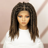 Twisted Braided Bob Wig | Full Lace Cap | Kanekalon Fibre