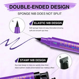 3 Color 2 IN 1 Seal Stamp Eyeliner Pen Waterproof Black Purple Blue Liquid Eye Liner Pencil Eyes Korean Makeup Gifts Cosmetic