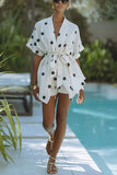 2026 Casual Women's Matching Sets 2 Pieces Set For Woman Two Piece Outfit Simple Style Home Clothing Polka Dots Printed Vacation