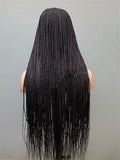 Ready-to-Ship 28" Center Part Box Braids Wig | 13x4 Lace Front | Middle Part | Kanekalon