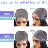 210 Density Glueless Wigs Human Hair Body Wave Lace Front Wigs Human Hair Pre Plucked 4x4 HD Lace Frontal Wigs