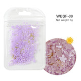 White Acrylic Flower Nail Art Decorations Mixed Size Rhinestones Red Blue Gem Manicure Tools Accessories DIY Nails Design 5g