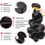 30 40 Inch Body Wave 1 3 4 Bundles Brazilian Remy Virgin Human Hair Wavy Double Bundles Weave Extensions