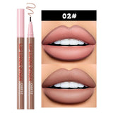 QIBEST 1PC Matte Liquid Lipliner Pencil Waterproof Plumping Stain Lipstick Natural Lip Liner Outline Lips Contour Pen Makeup