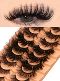 Cat Eyelashes Fluffy 3D Mink Eyelashes Natural Look False Lashes for Daily Party Wedding Lightweigh Reusable Makeup