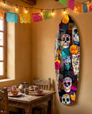 Sugar Skulls and Marigold Market Glass Wall Art