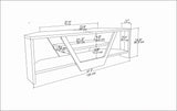 Sares 47'' Wide Corner TV Stand Console Table for Up to 55 inch TVs