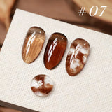 MIANEL 10ML Brown Amber Series Jelly Gel Nail Polish 2026 New Popular Ice Clear Caramel Nail Polish Black Nails 1-6pcs