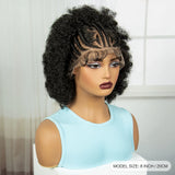 Short Afro Kinky Curly Cornrow Braids Wig | HD Full Lace | Baby Hair