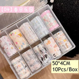 10Rolls Plaid Thousand-Bird Bow  Stars Nail Foils Transfer Paper  Nail Art Stickers  Manicure Set Decal  Nails Decoration