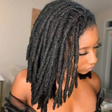 Brazilian Human Hair Dreadlocks Crochet Braids | Kinky Loc Extensions 0.6-0.8cm