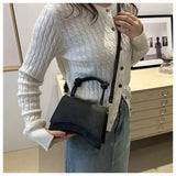 Fashionable Women's Shoulder Bag | Pure Color Trendy Crossbody Bag & Simple Casual Diagonal Bag (Small Square Bags for Autumn & All Seasons)