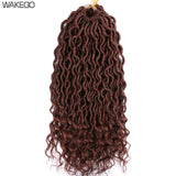 Goddess Faux Locs Crochet Hair | 18" Soft Curly Braids | Ombre Dreadlocks Extensions | 24 Strands/Pack