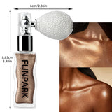 1PC Highlighter Powder Brightens The Whole Body Sparking Face Korean Makeup Lasting Pearlescent White Brown Silver Cosmetics