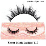 FOXESJI Real Mink Fluffy Short Eye Lashes Extension Wispy Soft Natural Short False Eyelashes Daily wear Full Strip Lashes Makeup