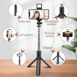 TriLite Pro: Bluetooth Selfie Tripod with Integrated Fill Light and Remote