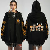 🏐 Haikyuu!! Karasuno High School Zip-Up Hoodie – Unisex Anime Streetwear