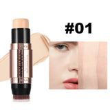 HANDAIYAN Double Head Highlighter Stick Natural Waterproof Silky Smooth Stereoscopic Nose Shadow Concealer Makeup