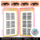 GROINNEYA Eyelashes Clusters 320 pcs Natural Eyelash extension Cluster Lashes Volume Mixed Tray Lashes Cluster Natural Lashes