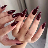24Pcs Short Oval Head Blush Pink Press on Nails with Simple Designs Almond Nails Wearable Acrylic Full Cover Nail Tips with Glue