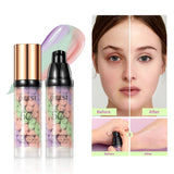 Qibest Three Color Press Release Cream Concealer Isolate Makeup Facial Base Brightening Cream Liquid Concealer Face Primer