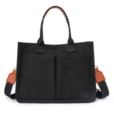 Large Canvas Tote Bag for Women with Pockets | Laptop Crossbody Purses & Everything Everyday Bag (Handbags for Work, Beach, Gym)