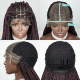 36" Water Wave Braided Wig | Lace Front | Baby Hair | Long Braids