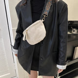 Stylish Hobo Solid Color Satchel | Luxury Designer Chest Bag & Women's PU Leather Waist Bags (Wide Strap Fashion Fanny Shoulder Pack)