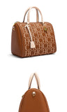 Women's Embroidered Letter Baguette Handbag | PU Leather Shoulder Bag