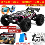 4WD Remote Control Car Off Road 4x4 RC High Speed Buggy Truck Super Brushless 50 or 80KM/H Fast Drift Racing Toy Kids Adults