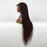 40" 360° HD Full Lace Knotless Twist Braids Wig | Blended Long Box Braids