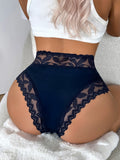 8-Piece Set sexy lingerie Hollow-out lace spliced fabric Women's panties Breathable women's underwear