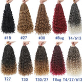Ombre Goddess Box Braids Crochet Hair with Curly Ends | 14 Inch | 1-6 Packs