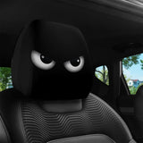 Personalized, funny, and fun car interior universal head cover, black and white head cover, car headrest, seat head cover