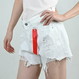 3pcs Women's High Waist Denim Shorts 2025 Summer Black Blue White Hot Pants Ripped Jeans Shorts Woman Short Trousers Streetwear