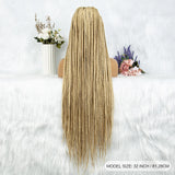 613 Blonde Box Cornrow Braided Wig | HD Full Lace Knotless Braids Wig | Synthetic Braiding Wig for Black Women