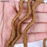 Goddess Faux Locs Crochet Hair | 18" Soft Curly Braids | Ombre Dreadlocks Extensions | 24 Strands/Pack
