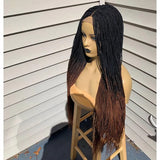 Ready-to-Ship 28" Center Part Box Braids Wig | 13x4 Lace Front | Middle Part | Kanekalon
