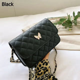 PU Leather Shoulder Bag Classic Style | Diamond Pattern Chain Bag & Women's Trendy All-Match Crossbody Bag (Mini Korean Style)