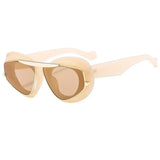 New Y2k Fashion Large Frame Sunglasses Ins Street Shot Cat's Eye Glasses Retro Personality Anti-ultraviolet Sunglasses