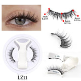 Hot 1 Pair Magnetic Eyelashes Handmade Fluffy Faux Mink Lashes Reusable Natural False Eyelashes and Magnetic Tweezers Set Makeup