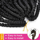 Bob Spring Twist Crochet Hair | Pre-Twisted Passion Twists | Pre-Looped Braids | 6-8 Inch | 20 Strands/Pack
