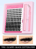 Lash Clusters Kit Fluffy Individual Lashes C Curl Cluster Eyelash Extensions 10-18mm DIY Lash Extension Kit Lash Bond and Seal