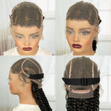 34" Cornrow Braids Wig with Curly Ends | Full Lace Frontal