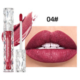 Diamond Shimmer Waterproof Lipgloss 10 Colors Liquid Lipstick Glitter Shiny Pearl Glaze Long Lasting Lip Tint Women Makeup